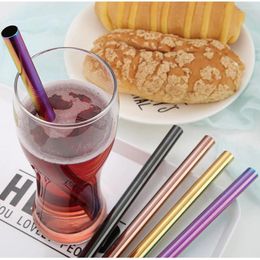 Drinking Straws Stylish High-grade Rose Gold Stainless Steel Straw Restaurant Milk Tea And Fruit Juice Straight