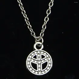 Chains 20pcs Fashion Necklace 16x12mm Peace Symbol Pendants Short Long Women Men Colar Gift Jewellery Choker