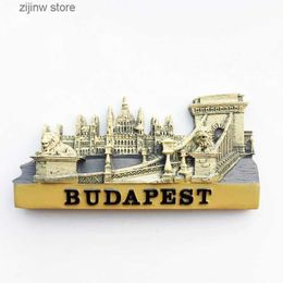 Fridge Magnets Hungarian travel refrigerator magnetic sticker creative Budapest travel souvenir refrigerator magnet home decoration refrigerator sticker Y240