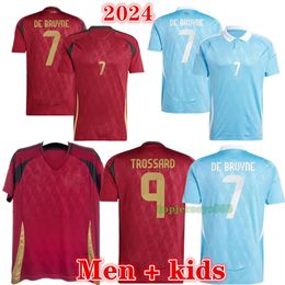 New 2024 2025 BelgiumS jersey Home Away soccer jerseys Mens Kids 24 25 Maillot Foot BelgiqueS DE BRUYNE LUKAKU football jersey shirt uniform