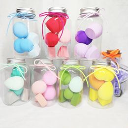 Makeup Sponges 5 PCS Juice Bottled Beauty Egg Powder Saver Fan Shaped Canned Water Drops Puff Gourd Cotton