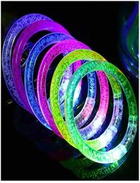 LED Dance Bangle Cartoon Watch Boys Girls Flash Wrist Band Light Bracelets for Birthday Halloween Glowing Party Supplies Colour RGB7885977