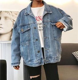 Oversize Denim Feminine Jacket Women Boyfriend Style Jeans Coat Retro Oversize Cowboy Denim Loose Casual Jacket6343475