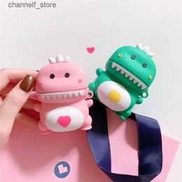 Earphone Accessories Silicone Case Dinosaur for Airpods Pro Case Cover Headphone Protective Earphone Cover Earbuds Case for AirPods 3 CaseY240322