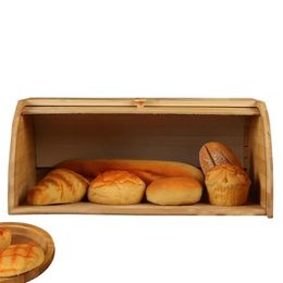 Bread Box Bread Storage Bin Bread Buddy Dispenser Dustproof Kitchen Countertop Container Farmhouse Bread Keeper Bread Holder 240307