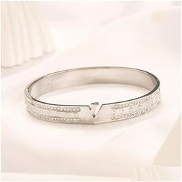 Bangle Love Mens Bracelet Designer For Women Heart Fashion Trinity 316L Stainless Steel Men Jewellery String Nail Bracelets Drop Deliver Dh0Ft