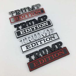 Car Sticker 7.3X3cm Plastic Decoration US Presidential Election Trump Supporter Body Leaf Board Banner