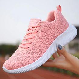 Casual Shoes High Quality Women Breathable Light Weight Soft Sneakers Thick Sole Non-slip Sports For Mesh Ladies