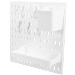 Peg Board Rack Storage Shelves Door Back Pegboards Home Supplies Shelf Plastic Office Wall Kit 240319