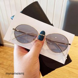 2021 new small frame metal sunglasses round curved Sunglasses water drop ocean Sunglasses