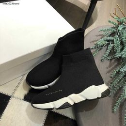 New Kids sneakers Logo printing boys girls Knitted shoes size 26-35 Including The Cardboard Box high quality baby ankle boots 24Mar