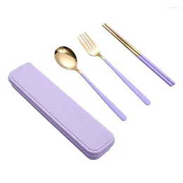 Dinnerware Sets Beautiful And Atmospheric Dessert Spoon Fork Durable Stainless Steel Tableware Chopsticks Set Cutlery