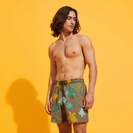 Vilebre Pantaloncini da uomo Bermuda Pantaloncini Boardshorts UOMO SWIM SHORTS TORTUES MULTICOLORES Trunks Uomo Surfwear Bermuda Beach Short Turtles Estate 89741