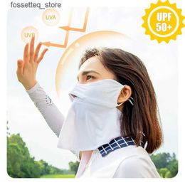 Fashion Face Masks Neck Gaiter Summer UV Mask Golf Bicycle Face Mask Sunscreen Sun Protection UV Womens Oral Mask Breathable Hiking Travel Face Mask L240322