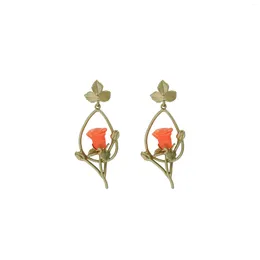 Stud Earrings Wholesale Of Romantic And Sweet Rose From Well-known European American Designers In The Spring 2024