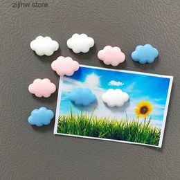 Fridge Magnets 5 pieces of resin cloud 3-color edge mango home decoration accessories DIY photo stickers cute refrigerant magnet decoration Y240322