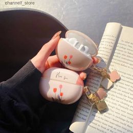 Earphone Accessories fashion Tulip Flower Case For Huawei Freebuds 4i Case 4E cute freebuds Pro /free Buds 3 Headphone Silicone Protect Cover fundasY240322