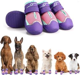 Dog Apparel Winter Booties For Snow - Non-Slip Rubber Sole Breathable Shoes Protector Small Medium Large Dogs