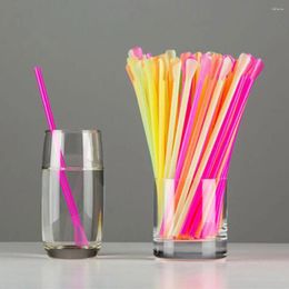 Disposable Cups Straws 100pcs PVC Easy To Drinking Straw Spoon Durable And Eco-friendly Every Sip Count Space-saving
