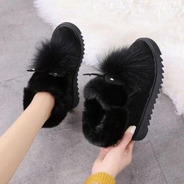 Casual Shoes 2024 Lambwool Moccasins Femme Curly Sheep Fur Flats Woman Warm Plush Loafers Winter Cotton Women Furry Snow Boot ZJ250