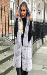 Women039s Vests Sleeveless Coat 2022 Y2K Autumn Winter Women Casual Hooded Vest Faux Fur Warm Streetwear Korean Fashion Ladies 5712123