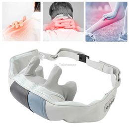 Massaging Neck Pillowws Shiatsu Neck Back Shoulder Massager with Heat Cordless Rechargeable Deep Tissue Massager Device Neck Pain Relief Heating Massage 240322