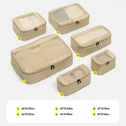 Storage Bags Anti-bacterial Suitcase Organiser Bag For Travel Set Of Compressed Packing Cubes Luggage Cloth