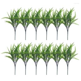 Decorative Flowers Pack Of 12 Realistic Fern Persians Table Decors For AllYear Round Artificial Grass Outdoor Indoor Plastic Plant