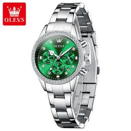 OLEVS 9909 Factory Direct Price of Antique Top Luxury watch Automatic Iced out VVS Clarity Moissanite Diamond waterproof Studded Unisex Wrist Watch