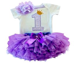 Summer Kids Dresses For Girls Baby 1st First Birthday Tutu Dress Infant Party Dress Baby Girl Baptism Clothes Vestido Infantil3565173