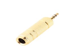 20pcslot Gold Plated Metal 35mm Male To 65mm Female Headphone Earphone Audio Stereo Adapter Plug Converter Headpho1122052