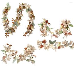 Decorative Flowers Fall Garland 3 Styles Artificial Autumn Decoration For Home Wedding Halloween Party Thanksgiving Decor