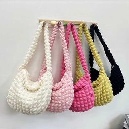 Cross Body 2023 Quilted Padded Crossbody Bag for Women Pleated Bubbles Cloud Shoulder Bags Large Capacity Tote Bag Designer Ruched HandbagsL2403