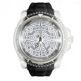 Wristwatches Fashionable Transparent Silicone White Watch Geometric Pattern Watches Men's And Women's Quartz Sports Wrist
