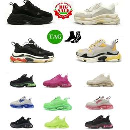 Designer Triple S Mulheres Sapatos Sapatilhas Plataforma Preto Branco Cinza Vermelho Rosa Azul Royal Neon Verde Senhoras Treinadores Esportes Sapatilhas Tênis Running Shoes