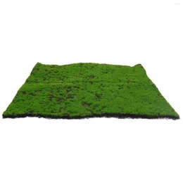 Decorative Flowers Artificial Grass Mat Square Fake Turf Tile Outdoor Faux Garden Landscaping