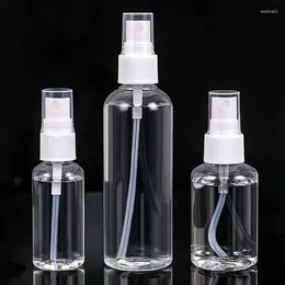 Storage Bottles 30ml/50ml/100ml Fine Mist Spray Bottle Clear Travel Leak Proof For Makeup Cosmetic Containers Perfume Atomizer (CLEAR)