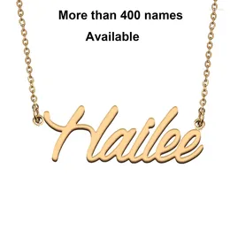 Chains Cursive Initial Letters Name Necklace For Hailee Birthday Party Christmas Year Graduation Wedding Valentine Day Gift