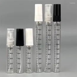 Storage Bottles 100 Pcs/Lot 2ml 3ml 5ml 10ml Scale Glass Bottle Empty Perfume Spray Atomizer Portable Travel Cosmetic Container