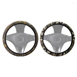 Steering Wheel Covers Car Camouflage Cover Anti-slip Stretchy D Round Shape 38CM Protective Four Seasons Vehicle