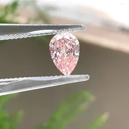 Loose Diamonds HPHT Lab Grown Diamond 1.02CT VS1 Fancy Pink Colour Pear Shape Gemstone IGI Certificated Brilliant Stone