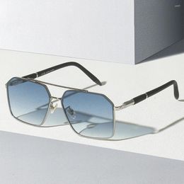 Sunglasses Frames Large Size Man Polarized Pilot Double Bridge Glasses Anti UV Glare Driving Spectacle Optical Prescription