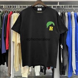 Men's T-Shirts New T-shirt Classic Simple Emblem Letter Printing O-Neck Short Sleeve Cotton Loose Mens Casual Top with Label H240401