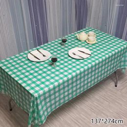 Table Cloth Disposable Cover Striped Runner Waterproof Oilproof Tablecloths Rectangle Wedding Banquet 137x274cm