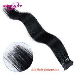 Extensions 6D Human Hair Extension 100% Real Human Hair Straight Natural Human Hairpiece 5g/pc 20pcs Hair Extension 2nd Generation 6D Hair