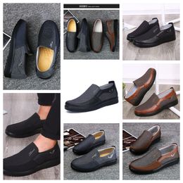 Casual Shoes GAI sneaker sport Cloth Shoes Men Formal Classic Top Shoes Soft Sole Slipper Flat Leather Men Shoe Black comfort soft sizes 38-50