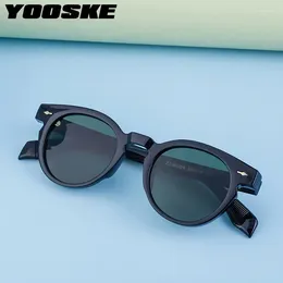 Sunglasses YOOSKE Fashion Oval Frame Women Men Personalised Rivets Design Sunscreen Sunglass Shades Goggles UV400 Mirror Unisex