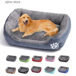 kennels pens Large pet dog bed square plush dog house summer washable cat mat waterproof mat pet mat medium and large dog pet supplies Y240322