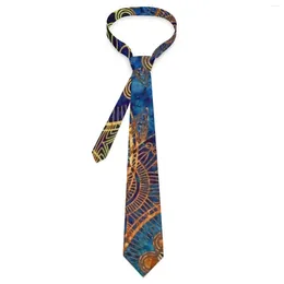 Bow Ties Celestial Steampunk Tie Blue Gold Mandala Classic Elegant Neck For Male Daily Wear Collar Custom Necktie Accessories