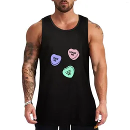 Men's Tank Tops BDSM Candy Hearts Top Sleeveless T-shirt Sports Man Running Shirt Underwear